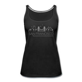 San Francisco, California Women’s Tank Top - Skyline Women’s San Francisco Tank Top - black