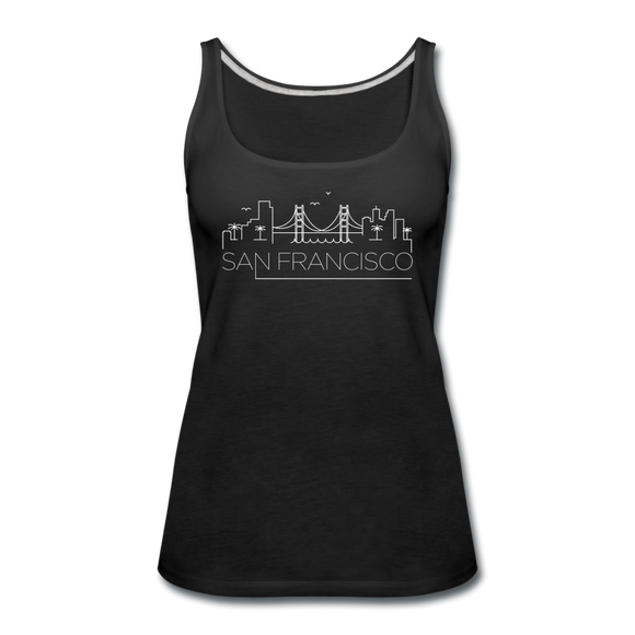 San Francisco, California Women’s Tank Top - Skyline Women’s San Francisco Tank Top - black