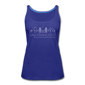 San Francisco, California Women’s Tank Top - Skyline Women’s San Francisco Tank Top - royal blue