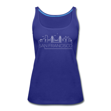 San Francisco, California Women’s Tank Top - Skyline Women’s San Francisco Tank Top - royal blue
