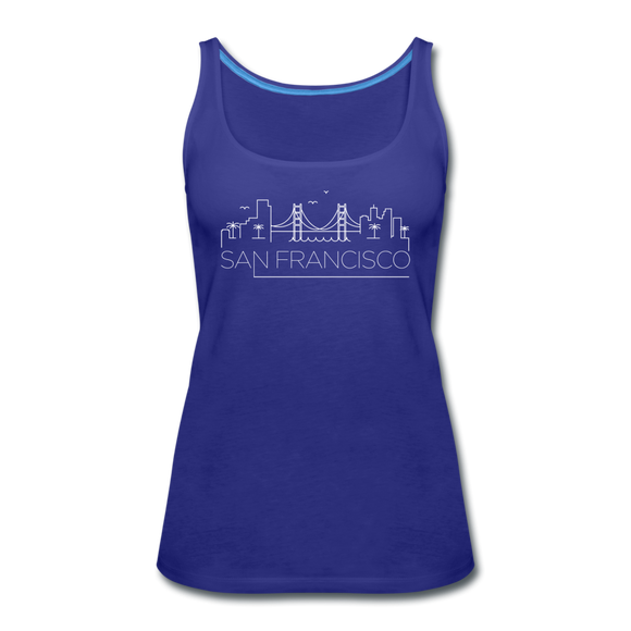San Francisco, California Women’s Tank Top - Skyline Women’s San Francisco Tank Top - royal blue