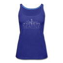 Seattle, Washington Women’s Tank Top - Skyline Women’s Seattle Tank Top - royal blue