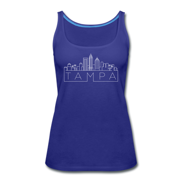Tampa, Florida Women’s Tank Top - Skyline Women’s Tampa Tank Top - royal blue