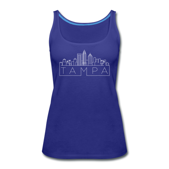 Tampa, Florida Women’s Tank Top - Skyline Women’s Tampa Tank Top - royal blue