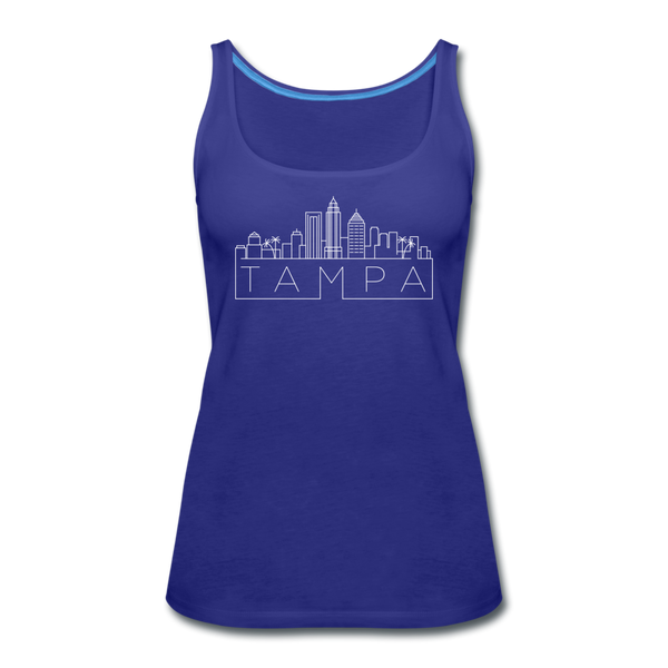 Tampa, Florida Women’s Tank Top - Skyline Women’s Tampa Tank Top - royal blue