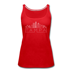 Tampa, Florida Women’s Tank Top - Skyline Women’s Tampa Tank Top - red