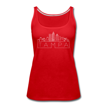 Tampa, Florida Women’s Tank Top - Skyline Women’s Tampa Tank Top - red