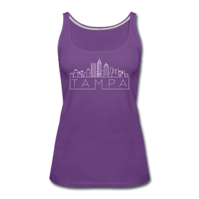 Tampa, Florida Women’s Tank Top - Skyline Women’s Tampa Tank Top - purple
