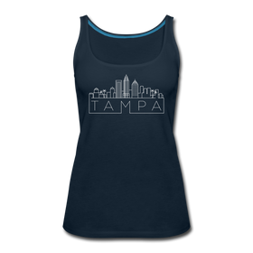 Tampa, Florida Women’s Tank Top - Skyline Women’s Tampa Tank Top - deep navy