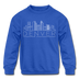 Denver, Colorado Youth Sweatshirt - Skyline Youth Denver Crewneck Sweatshirt - royal blue