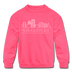 Albuquerque, New Mexico Youth Sweatshirt - Skyline Youth Albuquerque Crewneck Sweatshirt - neon pink