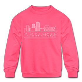 Albuquerque, New Mexico Youth Sweatshirt - Skyline Youth Albuquerque Crewneck Sweatshirt
