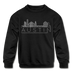 Austin, Texas Youth Sweatshirt - Skyline Youth Austin Crewneck Sweatshirt - black