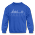 Austin, Texas Youth Sweatshirt - Skyline Youth Austin Crewneck Sweatshirt - royal blue