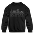 Baltimore, Maryland Youth Sweatshirt - Skyline Youth Baltimore Crewneck Sweatshirt - black