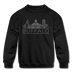 Buffalo, New York Youth Sweatshirt - Skyline Youth Buffalo Crewneck Sweatshirt - black