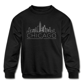 Chicago, Illinois Youth Sweatshirt - Skyline Youth Chicago Crewneck Sweatshirt