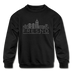 Fresno, California Youth Sweatshirt - Skyline Youth Fresno Crewneck Sweatshirt - black