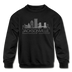 Jacksonville, Florida Youth Sweatshirt - Skyline Youth Jacksonville Crewneck Sweatshirt - black