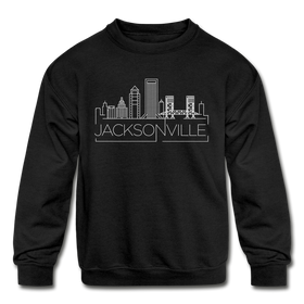 Jacksonville, Florida Youth Sweatshirt - Skyline Youth Jacksonville Crewneck Sweatshirt