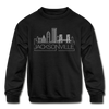 Jacksonville, Florida Youth Sweatshirt - Skyline Youth Jacksonville Crewneck Sweatshirt