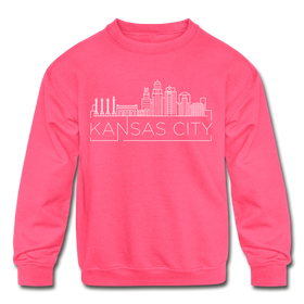 Kansas City, Missouri Youth Sweatshirt - Skyline Youth Kansas City Crewneck Sweatshirt