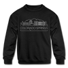 Colorado Springs, Colorado Youth Sweatshirt - Skyline Youth Colorado Springs Crewneck Sweatshirt - black