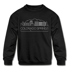 Colorado Springs, Colorado Youth Sweatshirt - Skyline Youth Colorado Springs Crewneck Sweatshirt