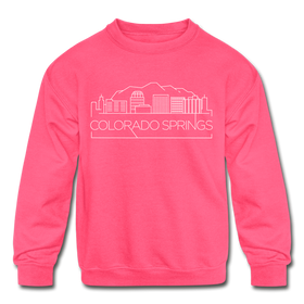 Colorado Springs, Colorado Youth Sweatshirt - Skyline Youth Colorado Springs Crewneck Sweatshirt