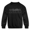 Juneau, Alaska Youth Sweatshirt - Skyline Youth Juneau Crewneck Sweatshirt - black