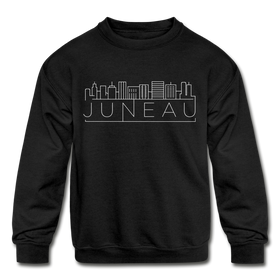 Juneau, Alaska Youth Sweatshirt - Skyline Youth Juneau Crewneck Sweatshirt