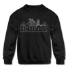 Memphis, Tennessee Youth Sweatshirt - Skyline Youth Memphis Crewneck Sweatshirt