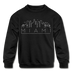 Miami, Florida Youth Sweatshirt - Skyline Youth Miami Crewneck Sweatshirt - black