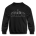 Dallas, Texas Youth Sweatshirt - Skyline Youth Dallas Crewneck Sweatshirt - black