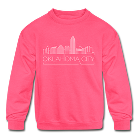 Oklahoma City, Oklahoma Youth Sweatshirt - Skyline Youth Oklahoma City Crewneck Sweatshirt