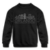 Orlando, Florida Youth Sweatshirt - Skyline Youth Orlando Crewneck Sweatshirt - black