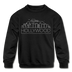 Hollywood, California Youth Sweatshirt - Skyline Youth Hollywood Crewneck Sweatshirt - black