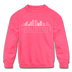 Houston, Texas Youth Sweatshirt - Skyline Youth Houston Crewneck Sweatshirt - neon pink
