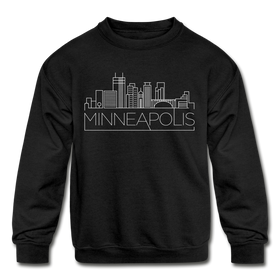 Minneapolis, Minnesota Youth Sweatshirt - Skyline Youth Minneapolis Crewneck Sweatshirt