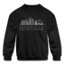 Nashville, Tennessee Youth Sweatshirt - Skyline Youth Nashville Crewneck Sweatshirt - black