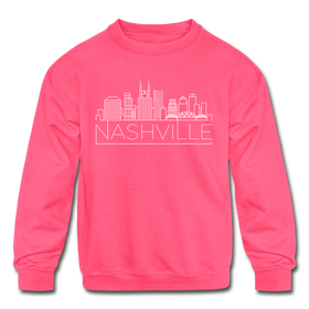 Nashville, Tennessee Youth Sweatshirt - Skyline Youth Nashville Crewneck Sweatshirt