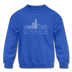 Omaha, Nebraska Youth Sweatshirt - Skyline Youth Omaha Crewneck Sweatshirt - royal blue