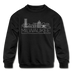 Milwaukee, Wisconsin Youth Sweatshirt - Skyline Youth Milwaukee Crewneck Sweatshirt - black
