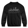 Portland, Oregon Youth Sweatshirt - Skyline Youth Portland Crewneck Sweatshirt