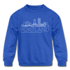 Portland, Oregon Youth Sweatshirt - Skyline Youth Portland Crewneck Sweatshirt