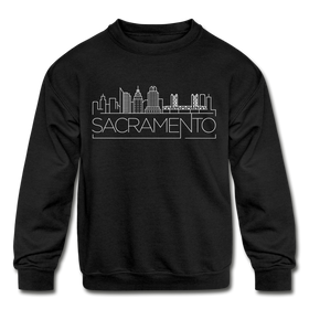 Sacramento, California Youth Sweatshirt - Skyline Youth Sacramento Crewneck Sweatshirt