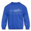Saint Paul, Minnesota Youth Sweatshirt - Skyline Youth Saint Paul Crewneck Sweatshirt - royal blue