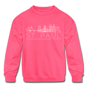 Saint Paul, Minnesota Youth Sweatshirt - Skyline Youth Saint Paul Crewneck Sweatshirt