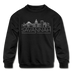 Savannah, Georgia Youth Sweatshirt - Skyline Youth Savannah Crewneck Sweatshirt - black