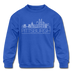 Pittsburgh, Pennsylvania Youth Sweatshirt - Skyline Youth Pittsburgh Crewneck Sweatshirt - royal blue